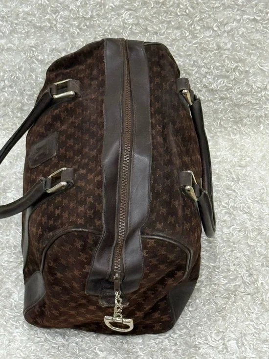 Céline Celine Brown Macadam Suede Boston Bag - Picture 7 of 15